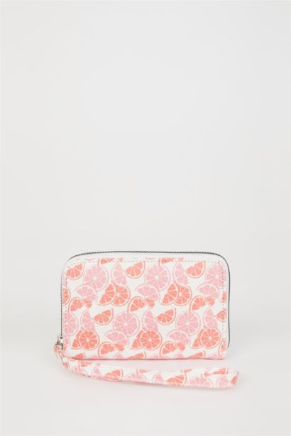 Kadın Çiçek Desenli Suni Deri Cüzdan