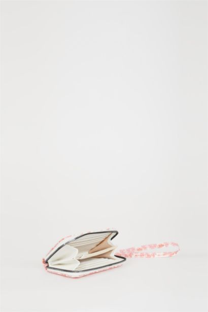 Kadın Çiçek Desenli Suni Deri Cüzdan