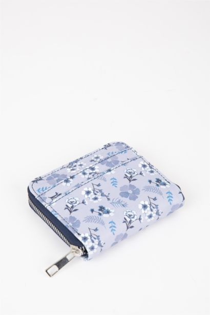 Kadın Çiçek Desenli Suni Deri Cüzdan