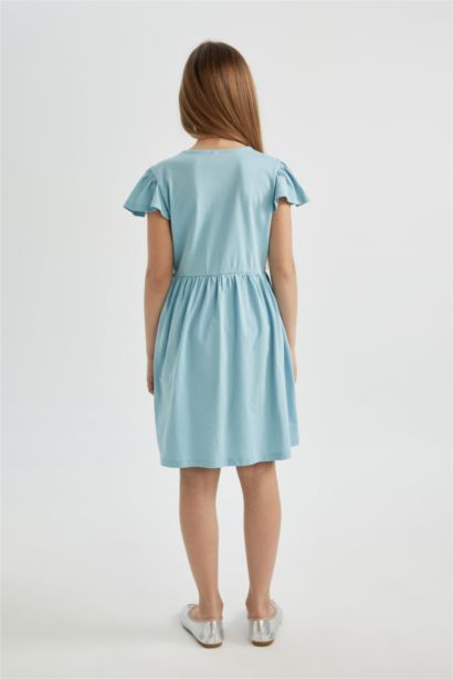 Girl Short Sleeve Combed Cotton Dress