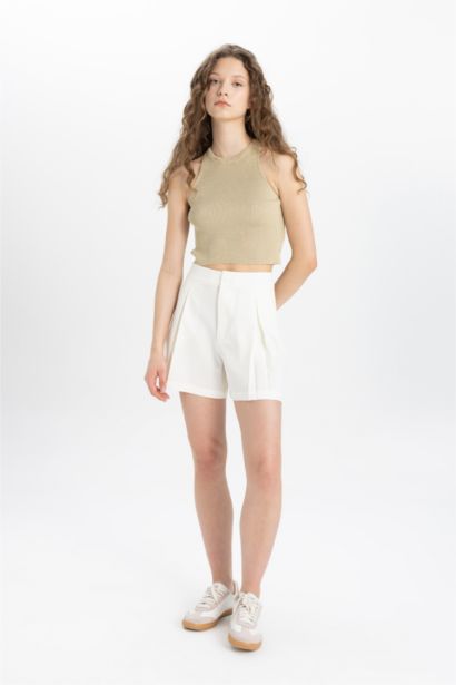 شورت قصة عادية بخصر عالي