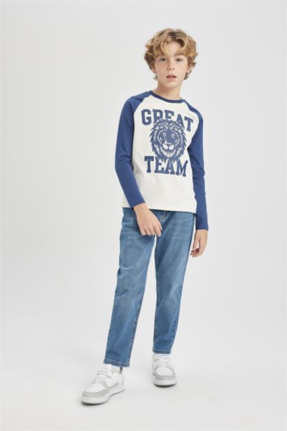 Boy Regular Fit Crew Neck Cotton T Shirt