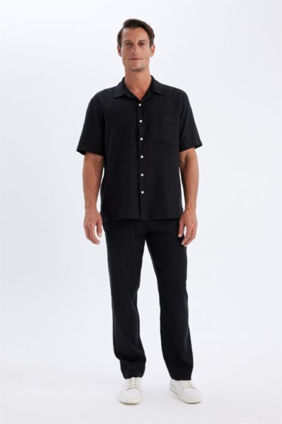 Relax Fit Polo Collar Short Sleeve Shirt