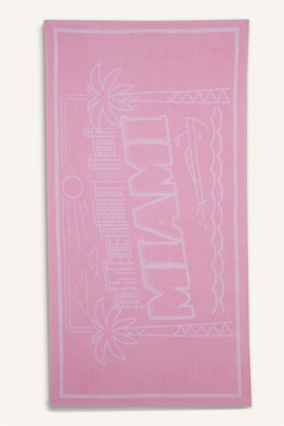 Woman Patterned Cotton Beach Towel