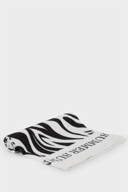 منشفة بحر نسائي زيبرا قطن