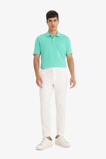 Regular Fit Polo Collar Pique Polo T-Shirt