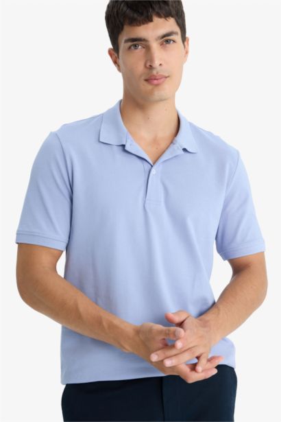 Regular Fit Polo Collar Pique Polo T-Shirt