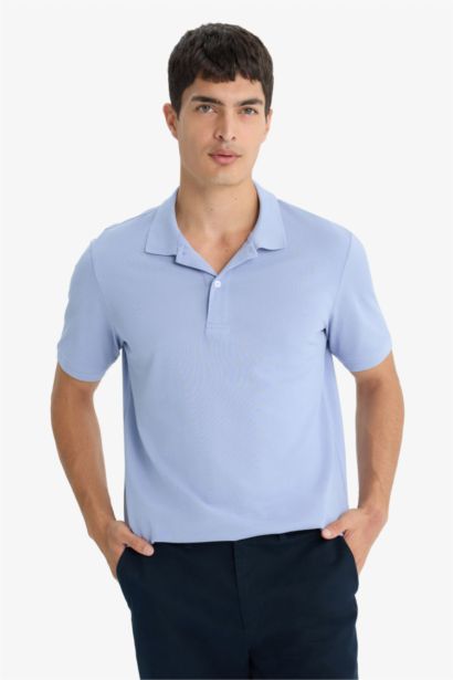 Regular Fit Polo Collar Pique Polo T-Shirt