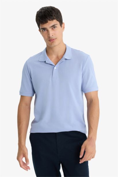 Regular Fit Polo Collar Pique Polo T-Shirt