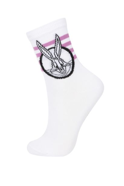 Girl Looney Tunes 2 Piece Cotton Long Socks