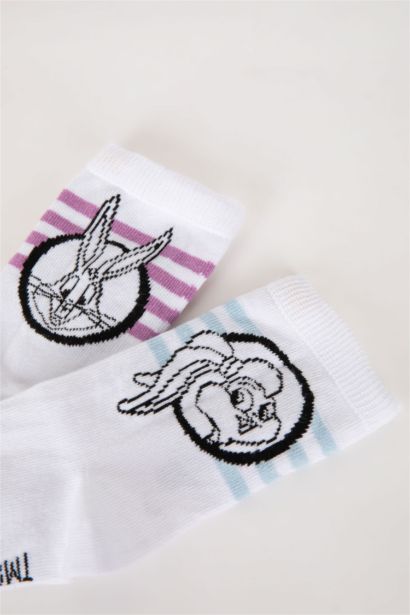 Girl Looney Tunes 2 Piece Cotton Long Socks
