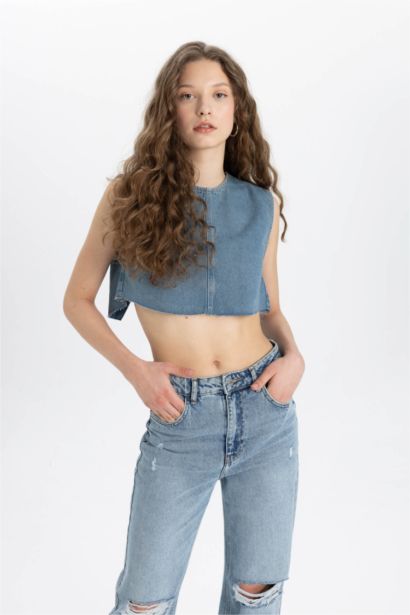 Джинсовая блузка