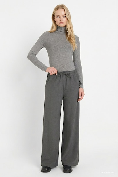 Wide Leg Double Pocket Trousers