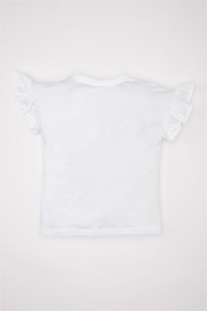 Baby Girl Crew Neck Printed Short Sleeve T-Shirt