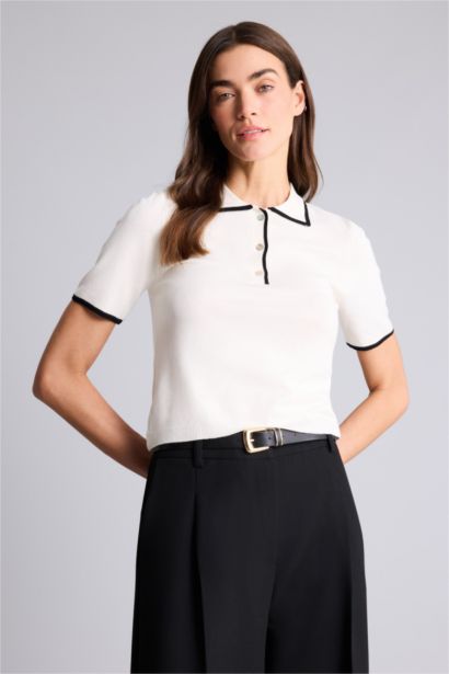 Slim Fit Polo Collar Pullover