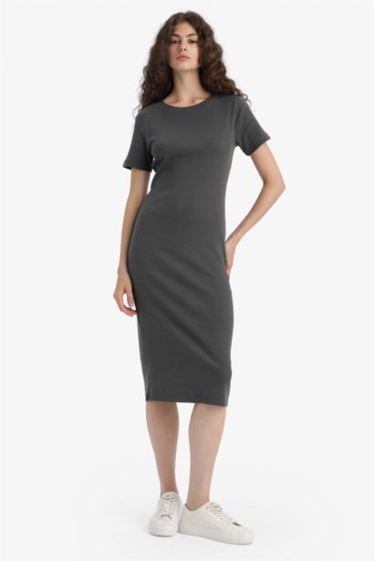 Bodycon Crew Neck Camisole Maxi Dress