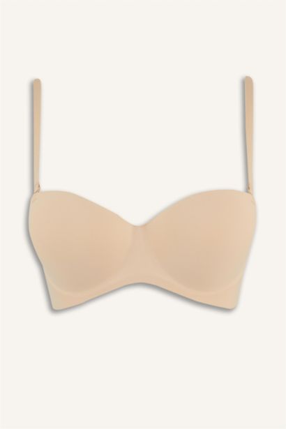 Dolgulu Push Up Straplez Sütyen	