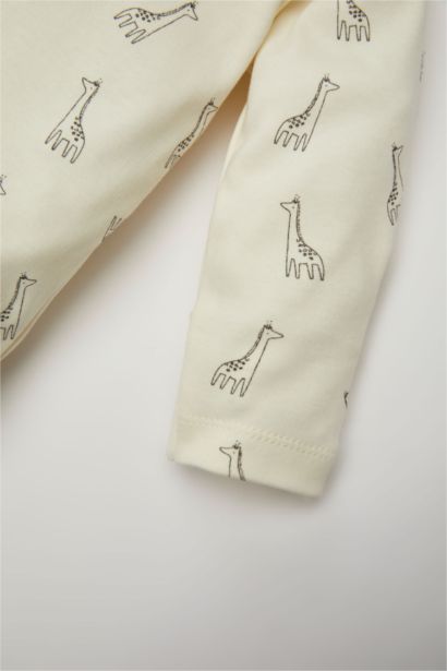 Baby Boy Newborn Safari Printed Jumpsuit