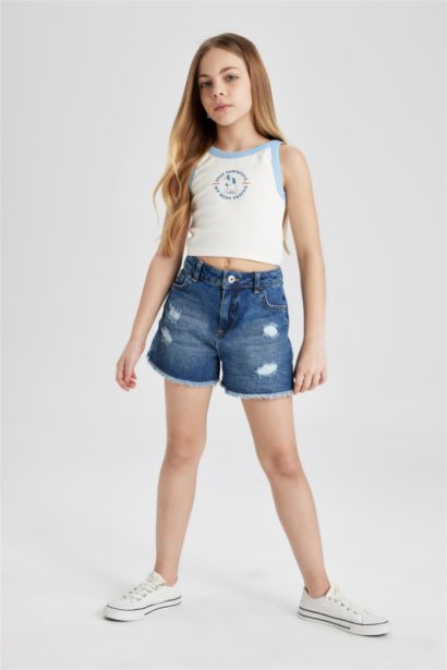 Girl Printed Crop Top