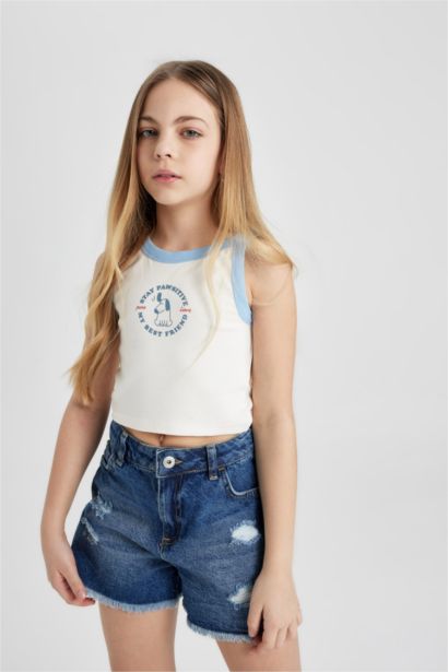 Girl Printed Crop Top
