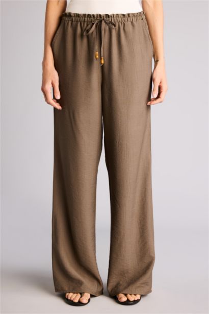 High Waist Straight Fit Trousers