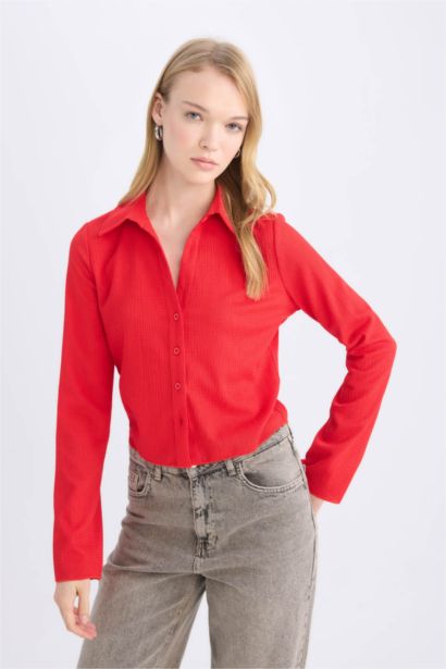 قميص ردن طويل سليم فيت