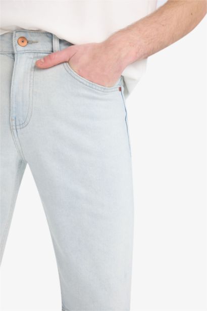 Slim Fit Denim Bermuda Shorts