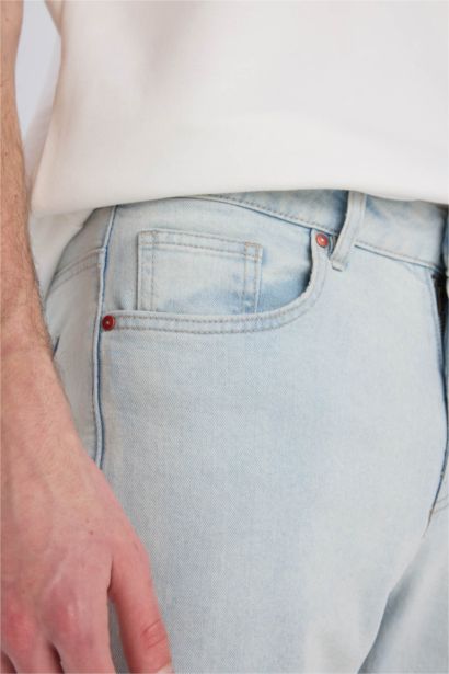 Slim Fit Denim Bermuda Shorts