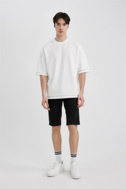 برمودا جينز سكيني فيت قطن أسود