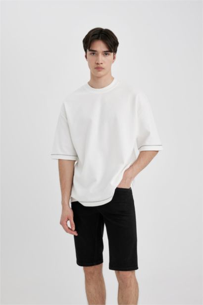 برمودا جينز سكيني فيت قطن أسود