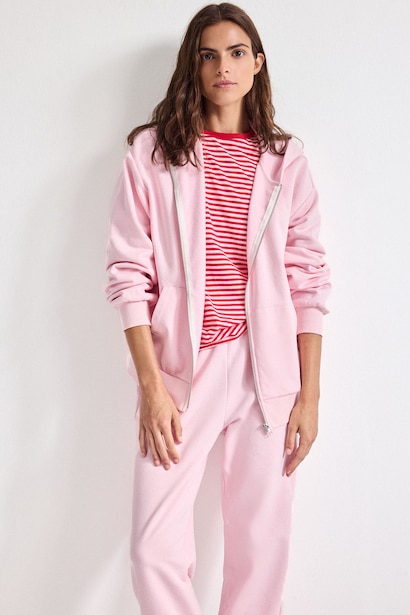 Relax Fit Thick Sweatshirt Fabric Cardigan