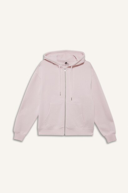 Relax Fit Kapüşonlu Basıc Sweatshirt
