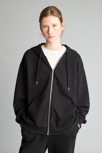 Relax Fit Kapüşonlu Basıc Basic Sweatshirt
