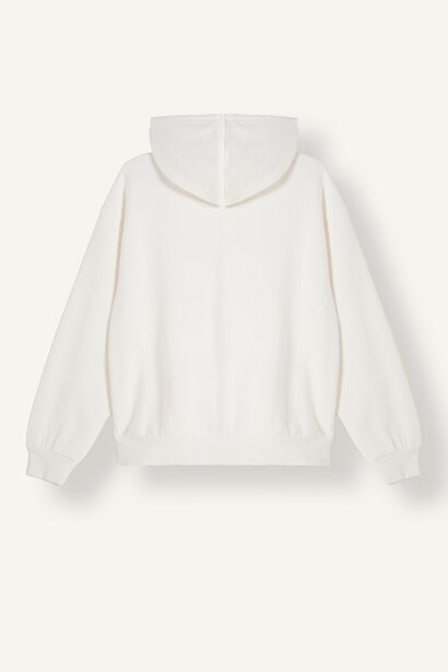 Relax Fit Kapüşonlu Basıc Sweatshirt
