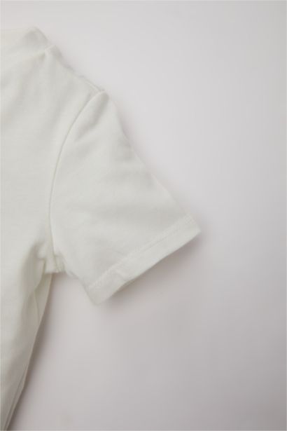 طقم بيجاما ولادي نص كم من سنوبي - قطعتين