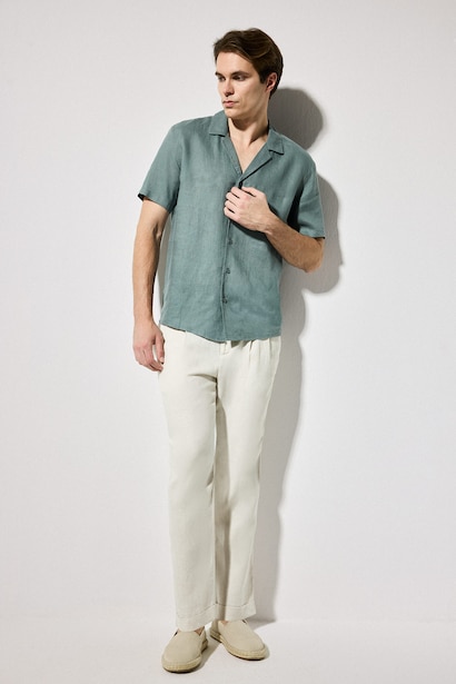 Relax Fit 100% Linen Trousers