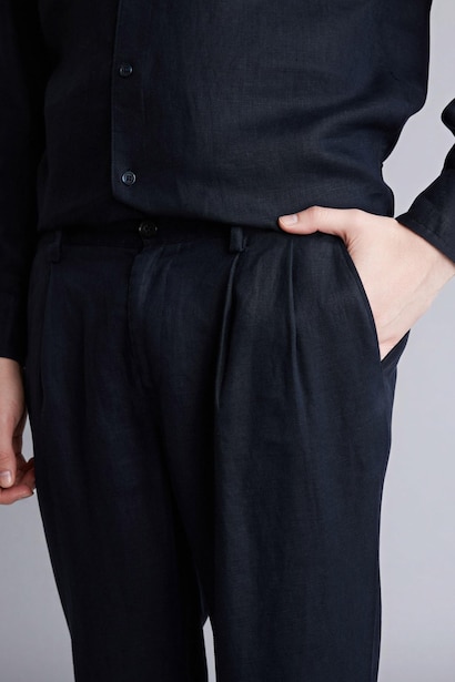 Relax Fit 100% Linen Trousers