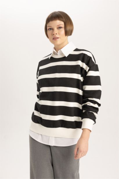 Relax Fit Thick Sweatshirt Fabric Sweatshirt