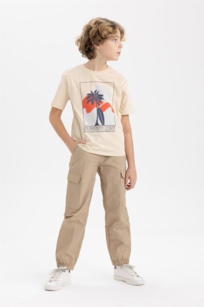 T-Shirt Imprimé à Manches Courtes Col Rond pour Garçon