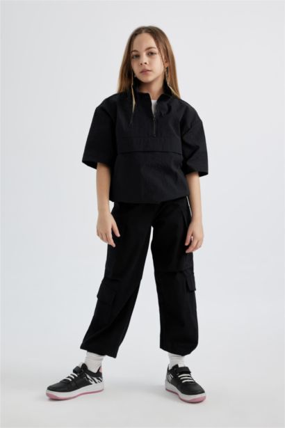 Pantalon Cargo Parachute en Coton pour Fille