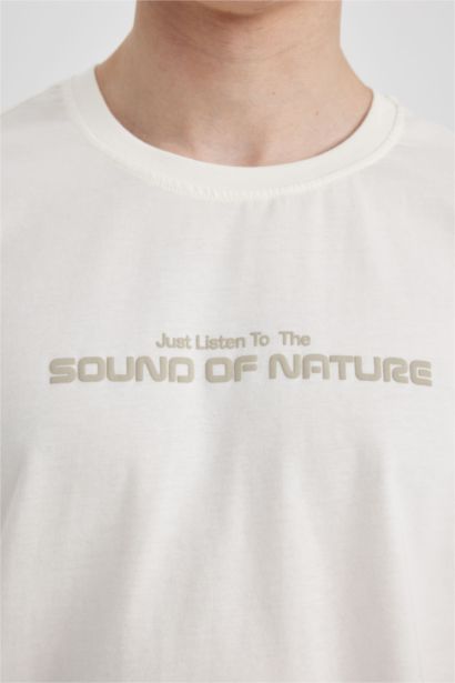 Regular Fit Crew Neck Printed Short Sleeve T-Shirt