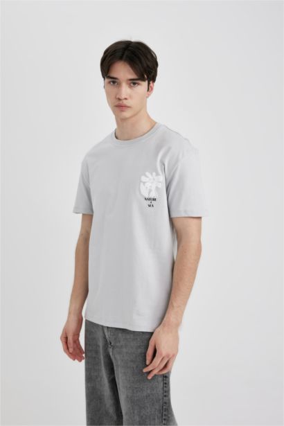 تي شيرت جيرسي قصة عادية بياخة مستديرة