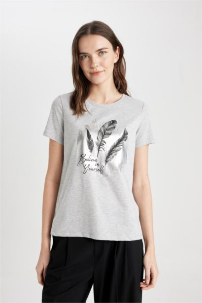 تيشيرت نص ردن قصة عادية بياخة مستديرة