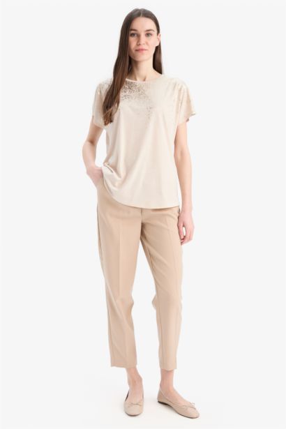 Crew Neck Printed Short Sleeve T-Shirt