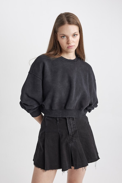 Loose Fit Thick Sweatshirt Fabric Sweatshirt