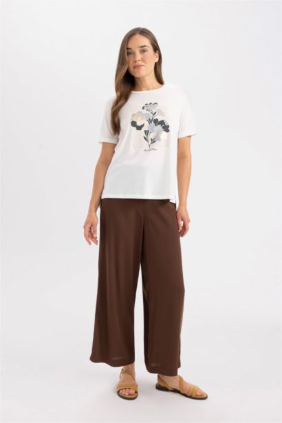 Relax Fit Crew Neck Printed T-Shirt