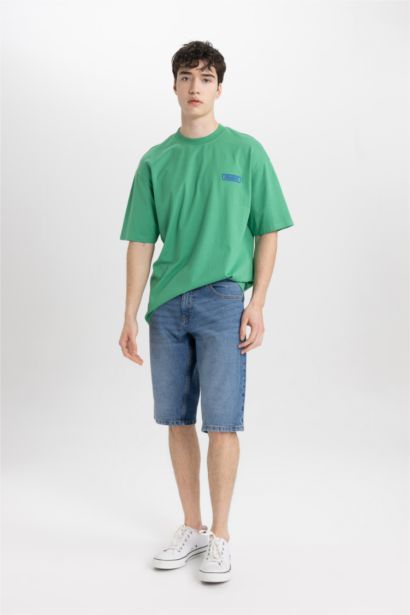 Comfort Regular Fit Relaxed Fit Crew Neck Printed T-Shirt