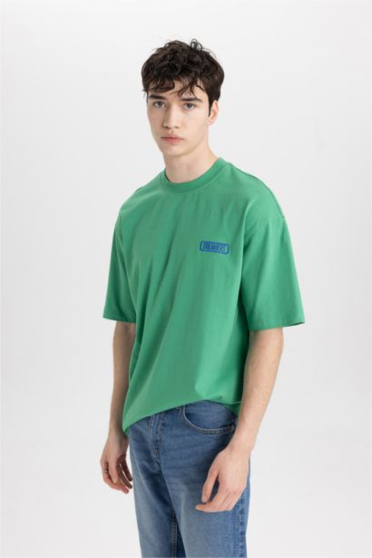 Comfort Regular Fit Relaxed Fit Crew Neck Printed T-Shirt