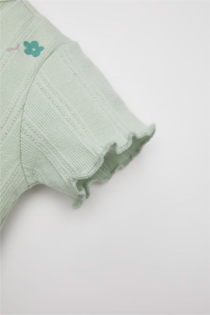 Baby Girl Floral Ribbed Camisole T-Shirt