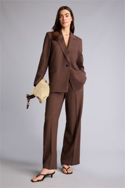 High Waist Wide Leg Trousers